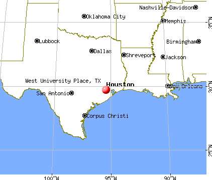 West University Place, Texas map