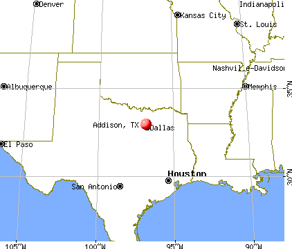 Addison, Texas map