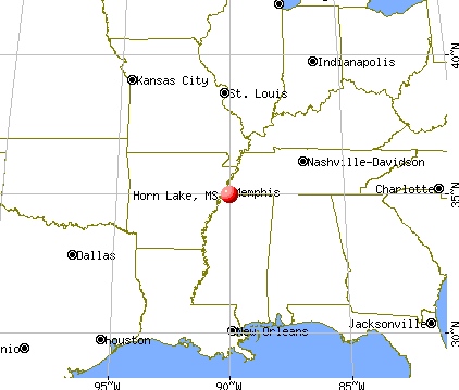 Horn Lake, Mississippi map