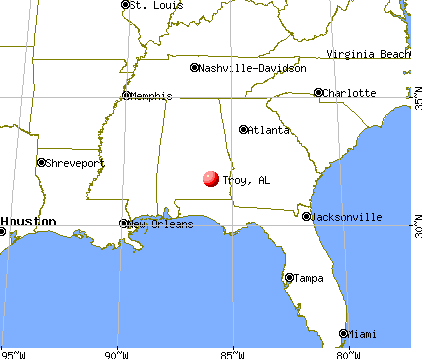 Troy, Alabama map