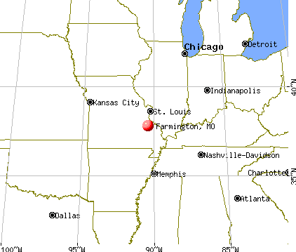 Farmington, Missouri map