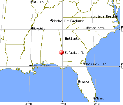 Eufaula, Alabama map