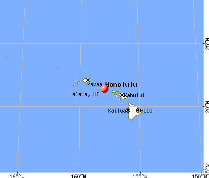Halawa, Hawaii map