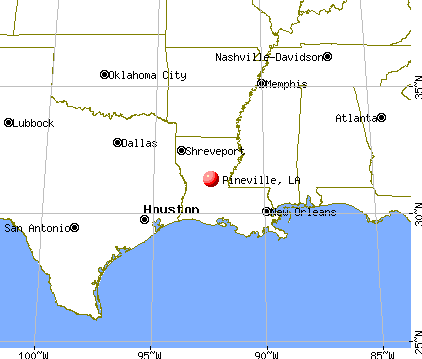 Pineville, Louisiana map