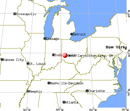 West Carrollton City, Ohio map