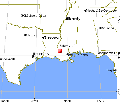 Baker, Louisiana map