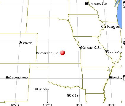 McPherson, Kansas map