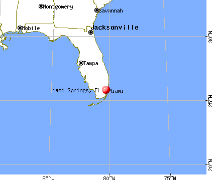 Miami Springs, Florida map