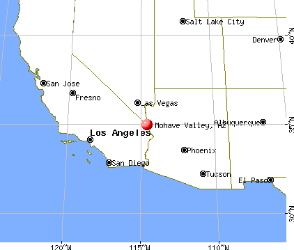 Mohave Valley, Arizona map