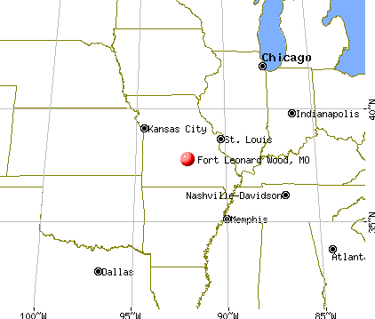 Fort Leonard Wood, Missouri map