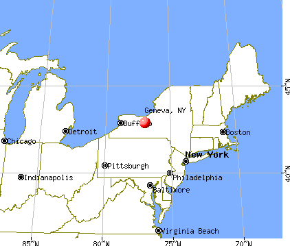 Geneva, New York map