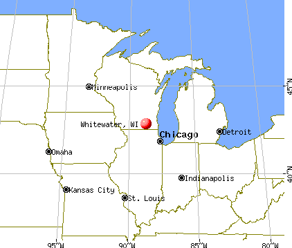 Whitewater, Wisconsin map