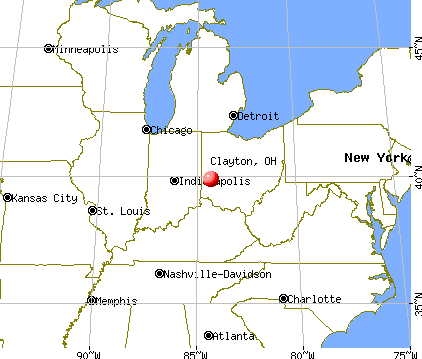 Clayton, Ohio map