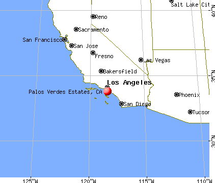 Palos Verdes Estates, California map