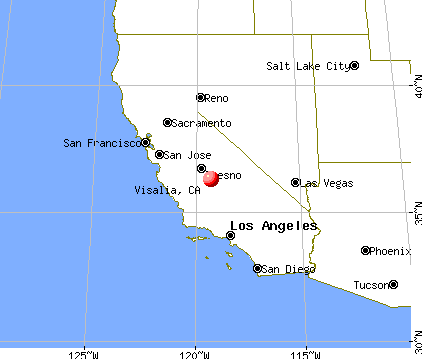 Visalia, California map