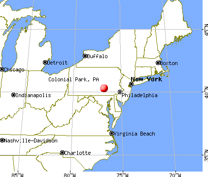 Colonial Park, Pennsylvania map