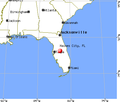 For population 25 years and over in Haines City: High school or higher: 59.5 