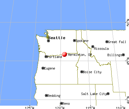 Hermiston, Oregon map