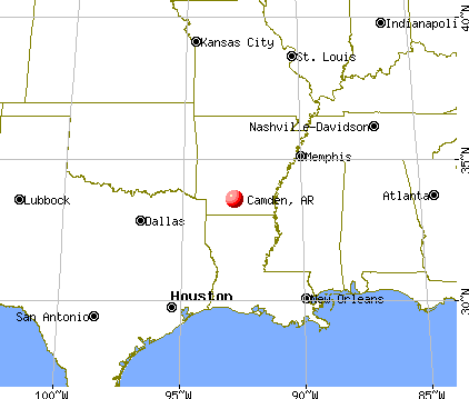 Camden, Arkansas map