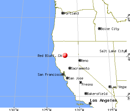 Red Bluff, California map