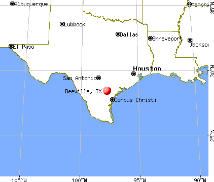 Beeville, Texas map