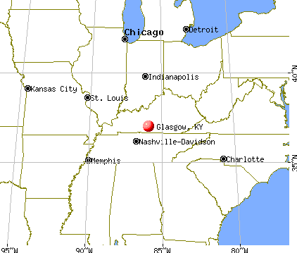 Glasgow, Kentucky map