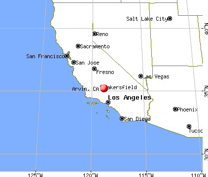 Arvin, California map