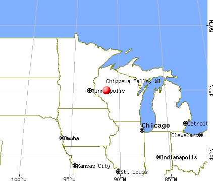 Chippewa Falls, Wisconsin map
