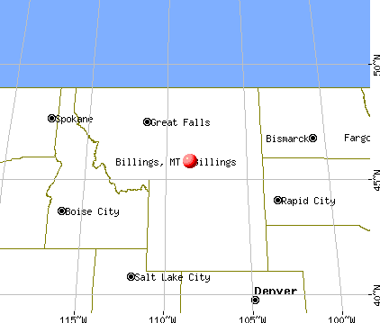 Billings, Montana map