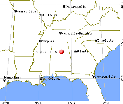 Trussville, Alabama map