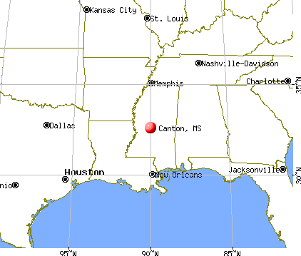 Canton, Mississippi map