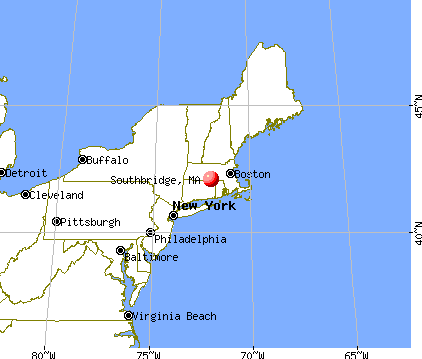 Southbridge, Massachusetts map