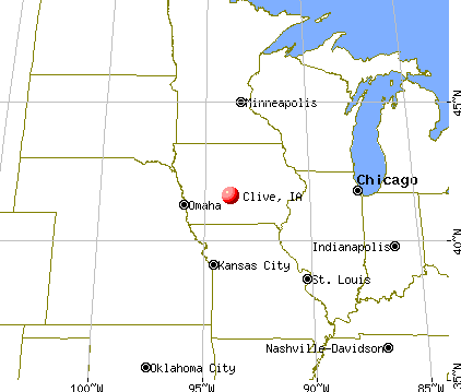 Clive, Iowa map