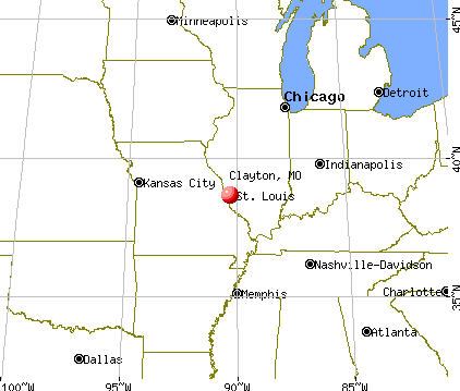 Clayton, Missouri map