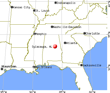 Sylacauga, Alabama map