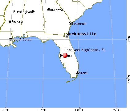 Lakeland Highlands, Florida map