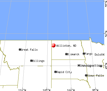 Williston, North Dakota map