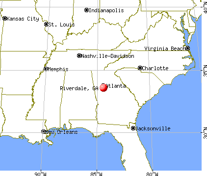 Riverdale, Georgia map