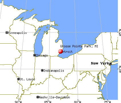Grosse Pointe Park, Michigan map