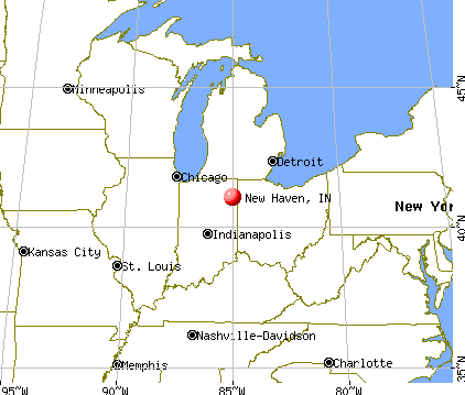 New Haven, Indiana map