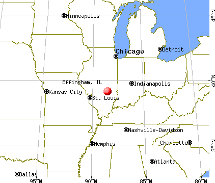 Effingham, Illinois map