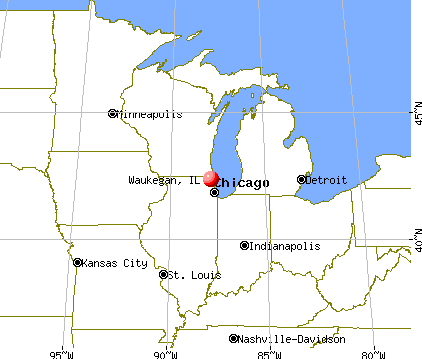 Waukegan, Illinois map