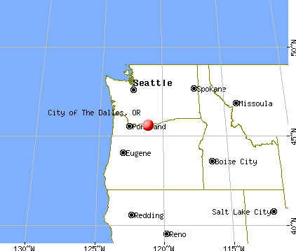 City of The Dalles, Oregon map
