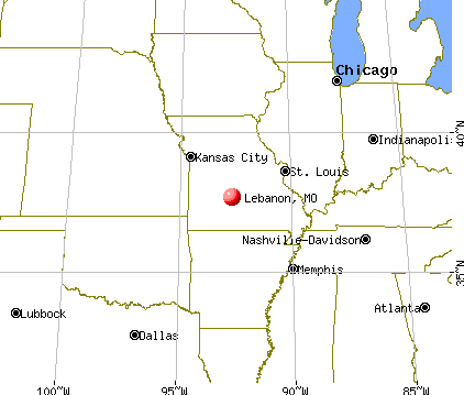 Lebanon, Missouri map