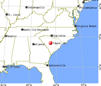 Cayce, South Carolina map