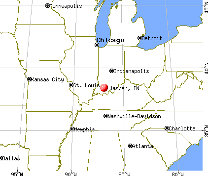 Jasper, Indiana map