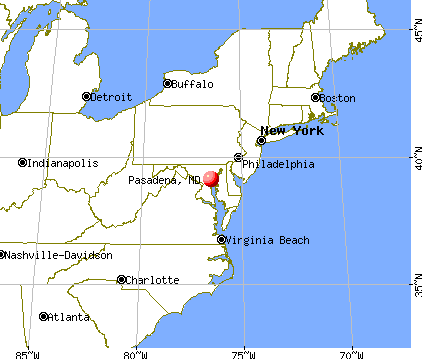 Pasadena, Maryland map