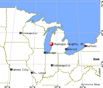 Muskegon Heights, Michigan map