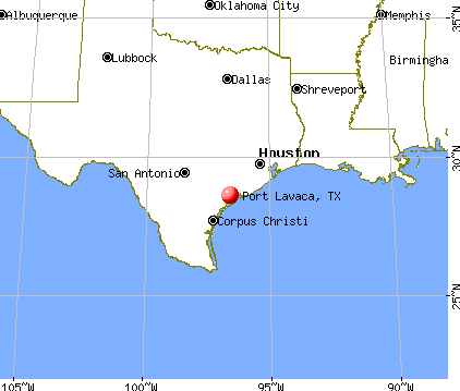 Port Lavaca, Texas map