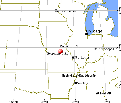 Moberly, Missouri map